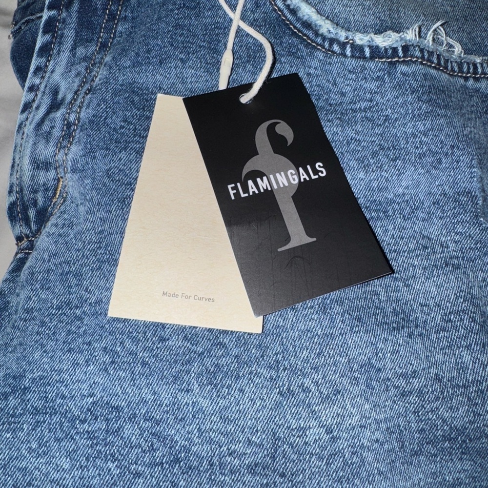 Flamingals distressed  Women's Jeans - Picture 4 of 4
